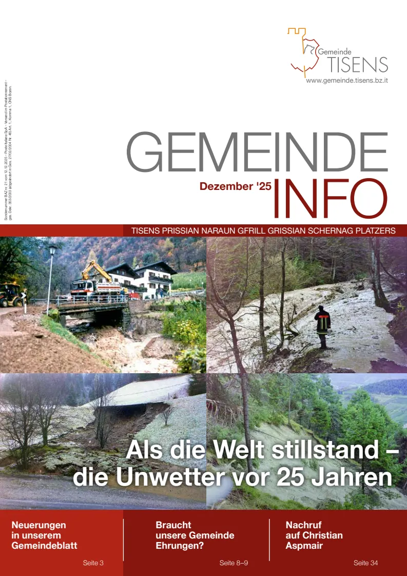 Gemeinde Info dicembre 2025 Gemeinde Info dicembre 2025